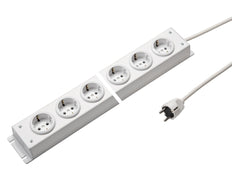 Martin Kaiser Bloc multiprises 6 voies 90 degres 1,5 m de câble - 1002ZL6WS15 [10 Pièces]