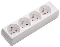 Martin Kaiser 4-Way Socket 90 Degree Earthing Pin and Shutter Arctic White - 041K/kws [20 Pieces]