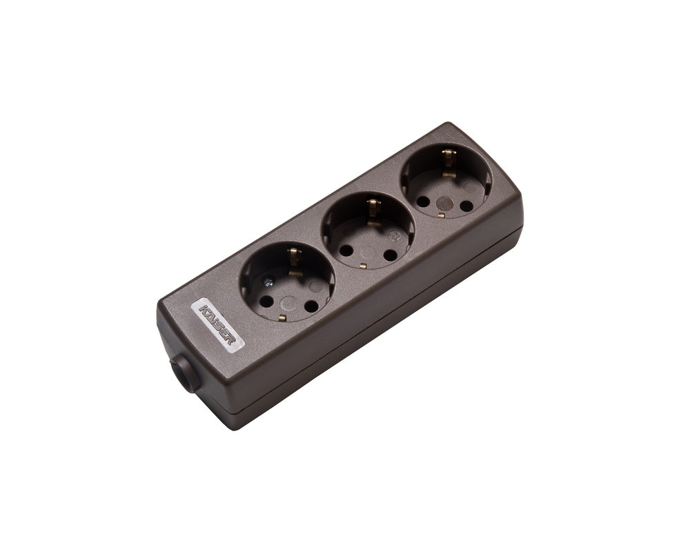 Martin Kaiser 3-Way Brown Socket 45 Degree With Earthing Contact - 1047/br [40 Pieces]