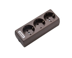 Martin Kaiser 3-Way Socket With Earthing Contact Brown - 1030/br [45 Pieces]