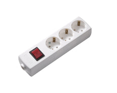 Martin Kaiser 3-Way Arctic White Socket With Switch And Grounding - 1049/kws [15 Pieces]