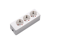 Martin Kaiser 3-Way Socket With Shutter Arctic White - 1034K/kws [40 Pieces]