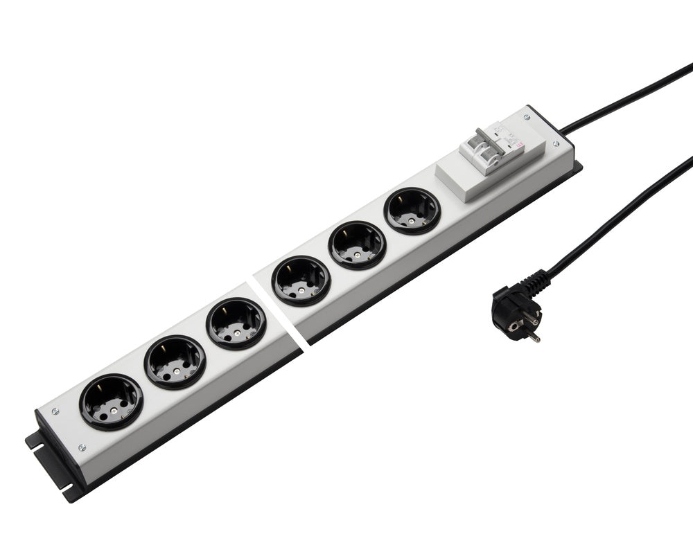 Martin Kaiser 8-Way Power Strip With 2-Pole Circuit Breaker 3m Cable - 1036ZL8L-SW3 [10 Pièces]