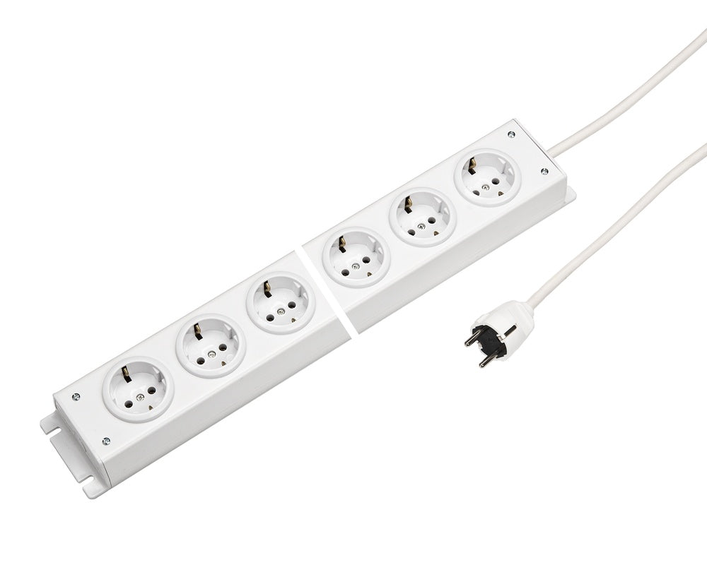 Martin Kaiser 10-Way Power Outlet Strip Without Switch Cable 1.5m - 1002ZL10WS15 [10 Pièces]