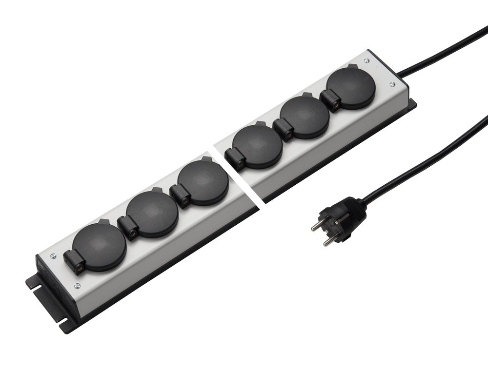 Martin Kaiser Power Outlet Strip 6-Way With Cover And 1.5m Cable - 1059ZL4l-sw15 [10 Pieces]