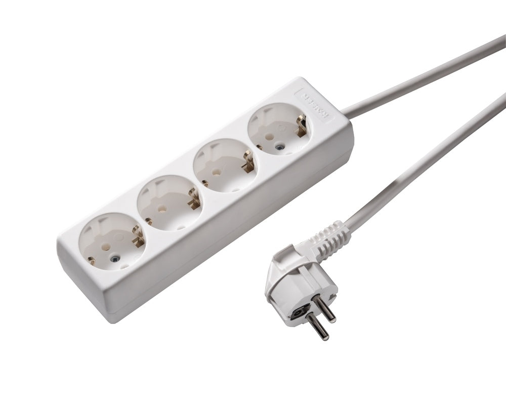 Martin Kaiser 4-Way Socket With Earthing Contact Cable 1.5m Arctic White - 1040ZL/15W/kws [10 Pieces]