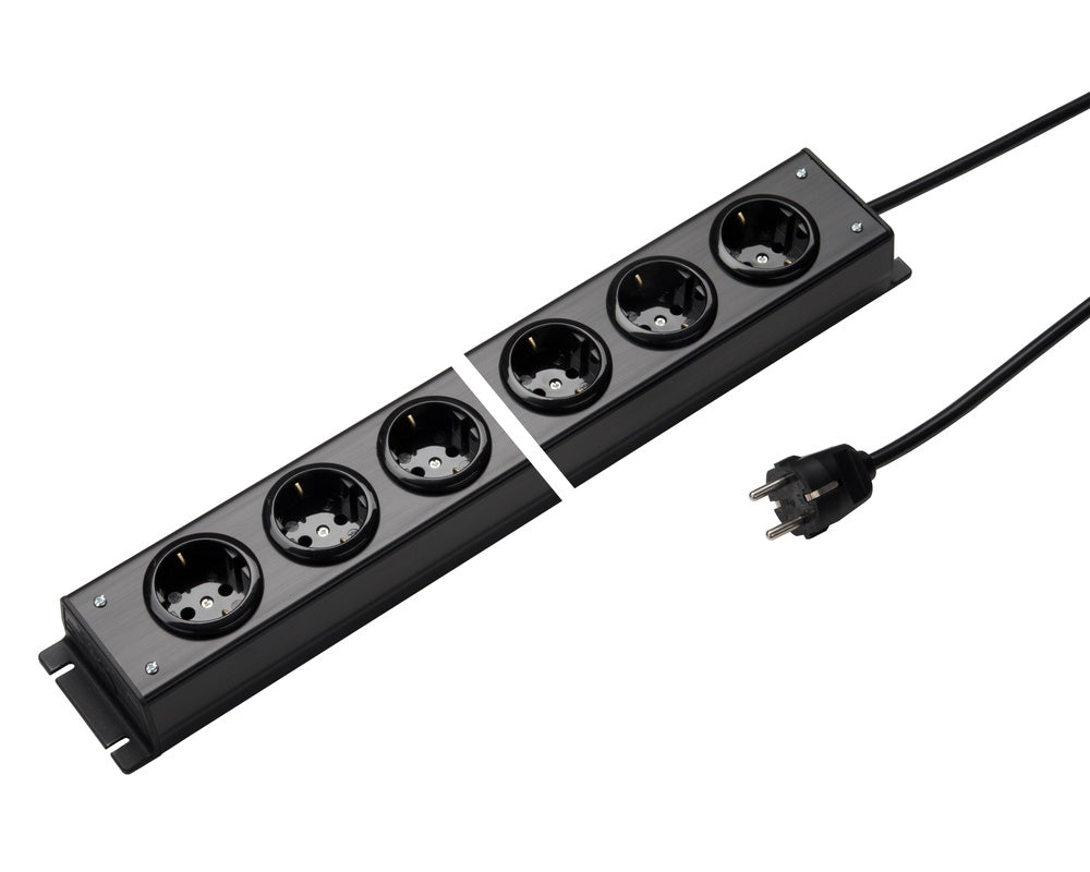 Martin Kaiser Bloc multiprises 12 voies 90 degres Contact de mise à la terre 1.5M Cable - 1002ZL12SW15 [10 Pièces]