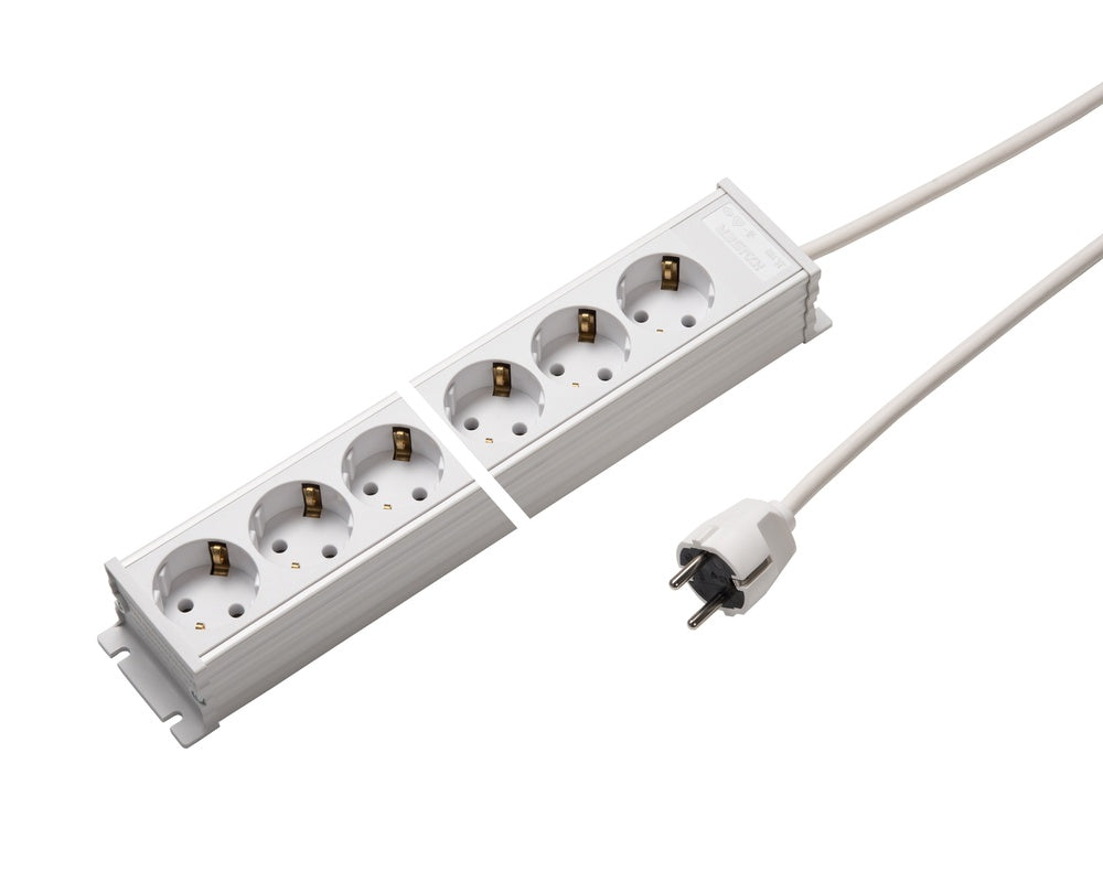 Martin Kaiser Power Strip 8-Way Earthing Contact With 1.5m Cable - 1102KZL8ws15 [10 Pièces]