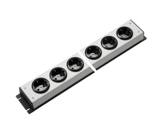 Martin Kaiser Power Outlet Strip 6-Way 90 Degrees With Earthing Contact (European Socket) - 1002/6l-sw [10 Pieces]