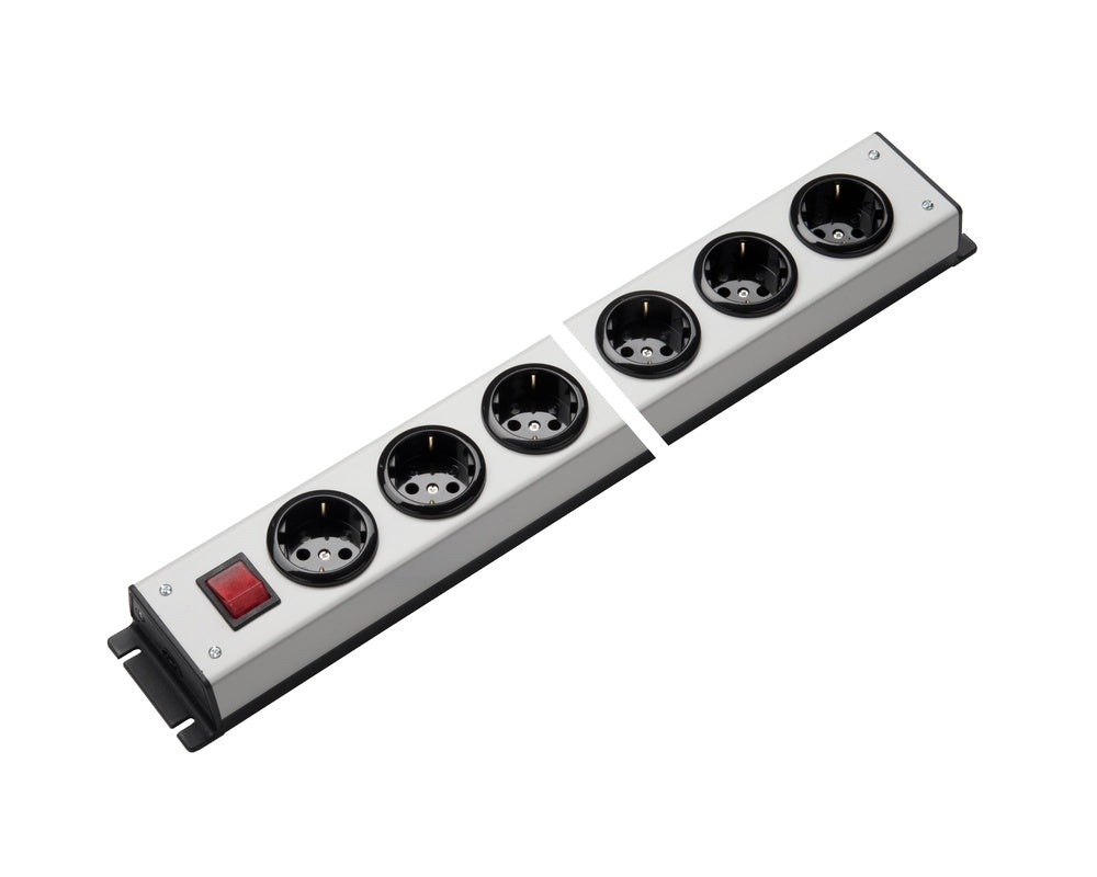 Martin Kaiser 4-Way Power Strip With Switch Grey-Black - 1056/4l-sw [10 Pieces]