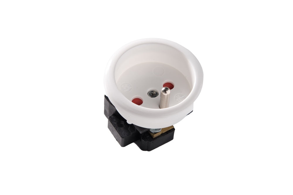 Martin Kaiser 1-Way Inbuilt Socket With Earthing Pin IP20 White - 491K/kws [40 Pieces]