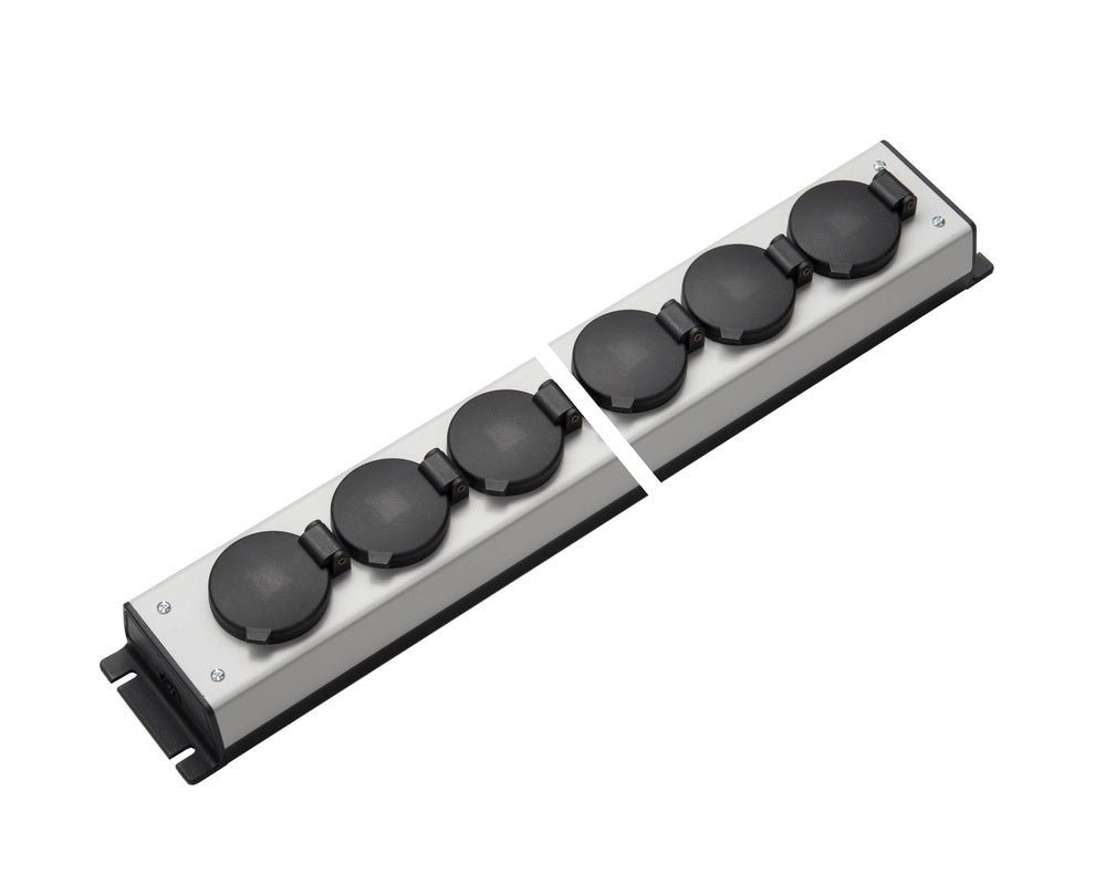 Martin Kaiser 4-Way Power Outlet Strip With Hinged Cover IP20 - 1059/4l-sw [10 Pieces]