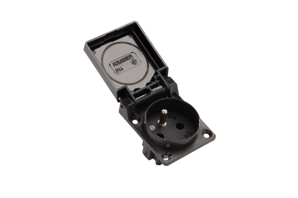 Martin Kaiser 1-Way Flush-Fitted Socket IP20 IP44 Black - 497/1/sw [35 Pieces]