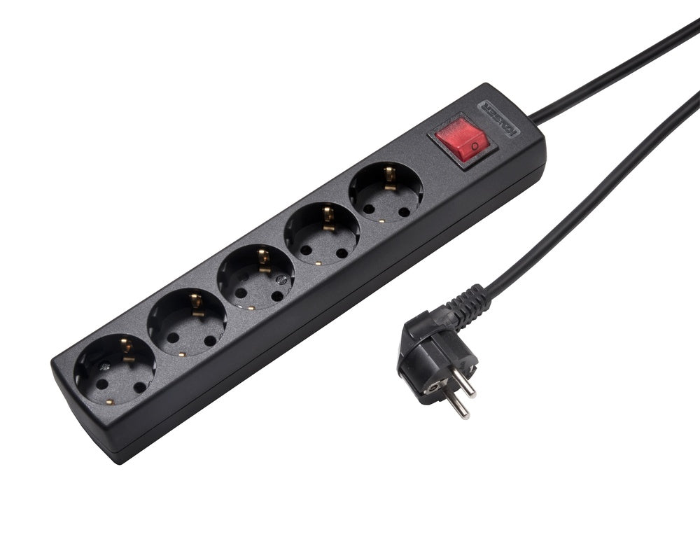 Martin Kaiser 5-Way Socket With Switch And 3M Cable - 1085ZL3-15W/sw [8 Pieces]