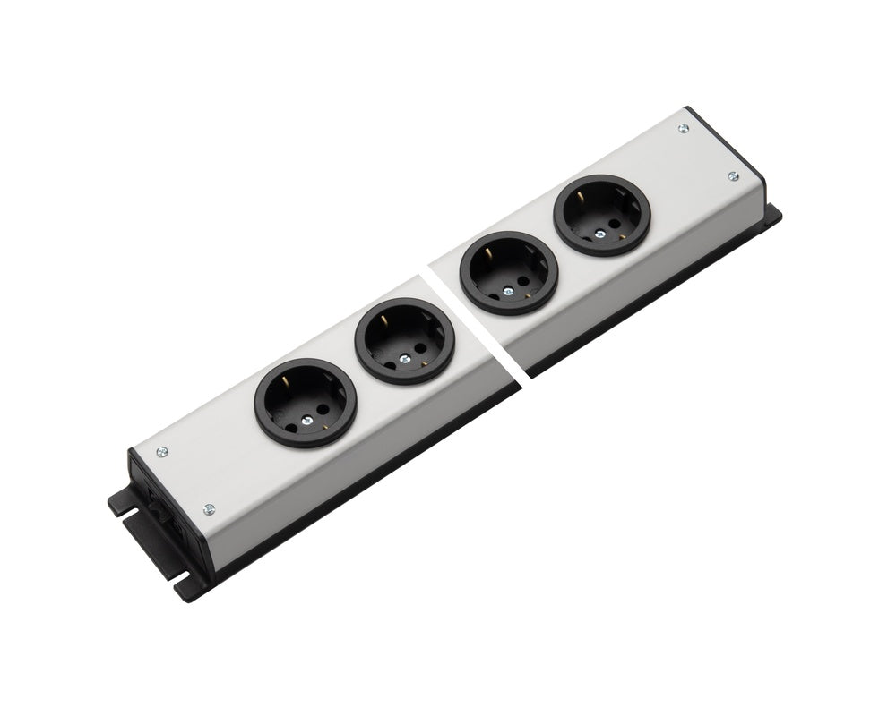 Martin Kaiser Bloc multiprises 4 voies avec prise de terre AC166 - 1054/4-2/l-sw [10 Pièces]