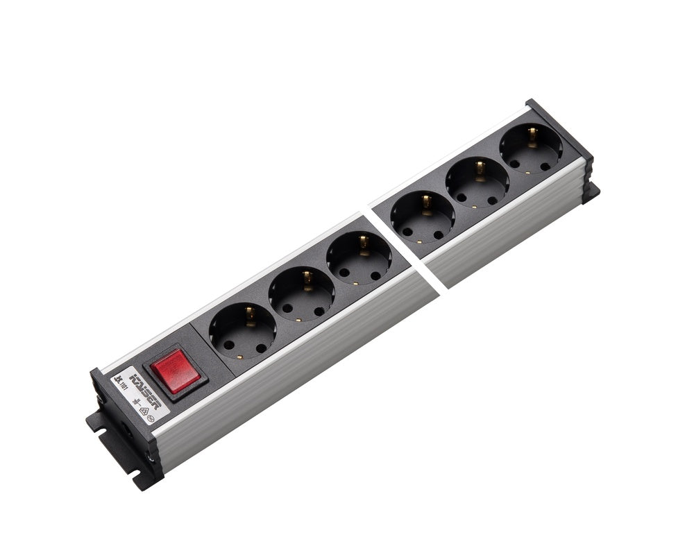 Martin Kaiser 6-Way Power Outlet Strip With Switch Shutter - 1101K/6l-sw [10 Pieces]