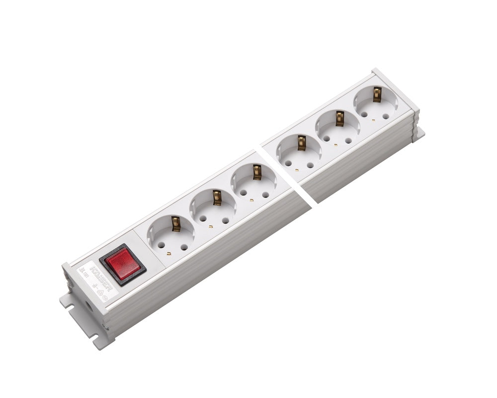 Martin Kaiser 8-Way 45 Degree Power Outlet Strip With Switch White - 1101K/8ws [10 Pieces]