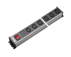 Martin Kaiser 8-Way Power Outlet Strip with IEC Socket C13 70 Degree 10 Amp Switch - 1121/8l-sw [10 Pieces]