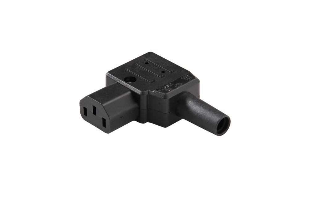 Martin Kaiser 70 degrees Angled C13 Appliance Socket 10A Black With Earthing Contact - 890/sw [25 Pieces]