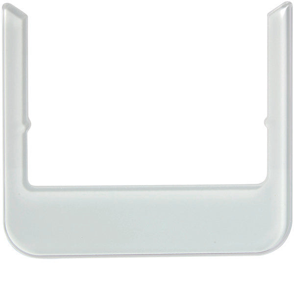 Cadre design Hager Berker - arrondi - verre blanc polaire - WD1131