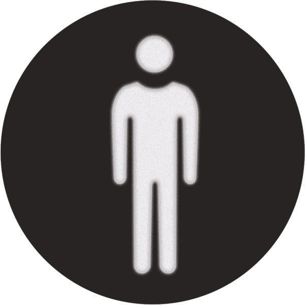 Feuille ronde avec symbole masculin pour feu de signalisation LED - 19058006 [2 pièces]