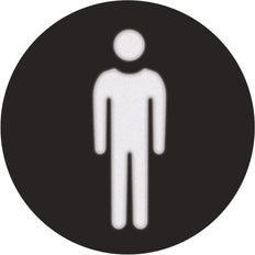 Feuille ronde avec symbole masculin pour feu de signalisation LED - 19058006 [2 pièces]
