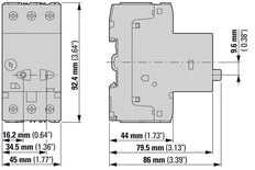 Eaton PKZM01 Disjoncteur De Protection De Moteur 0.63-1A - 286082