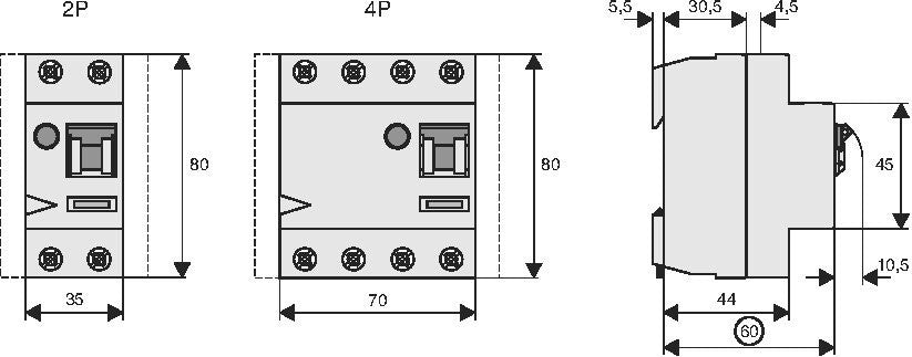 Eaton FRCMM 80A 4P Disjoncteur RCCB Numérique - 170450