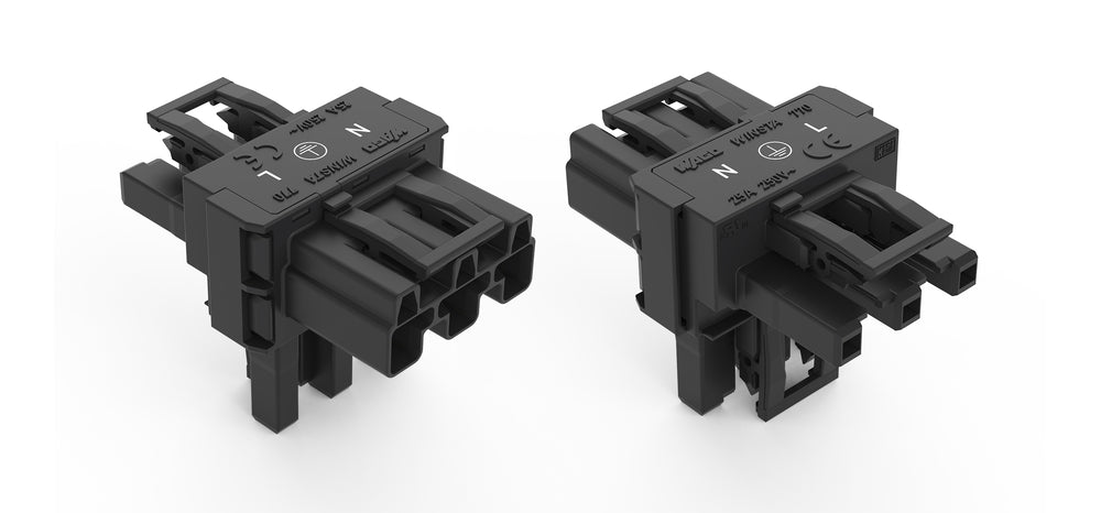 Wago Connecteur De T-Distribution À 3 Pôles Avec Clips De Verrouillage - 770-615 [2 Pièces]