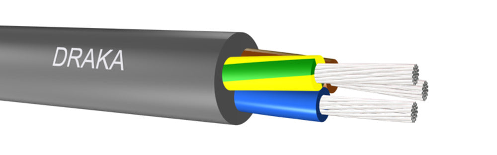 Draka Edrateen Câble Résistant À La Chaleur 3G2.5mm 110C - 107593 [100 Mètres]