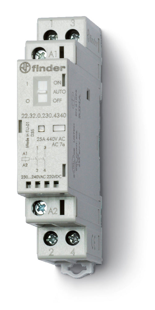 Finder Contacteur Modulaire 25A Avec Indicateur LED - 22.32.0.230.4540