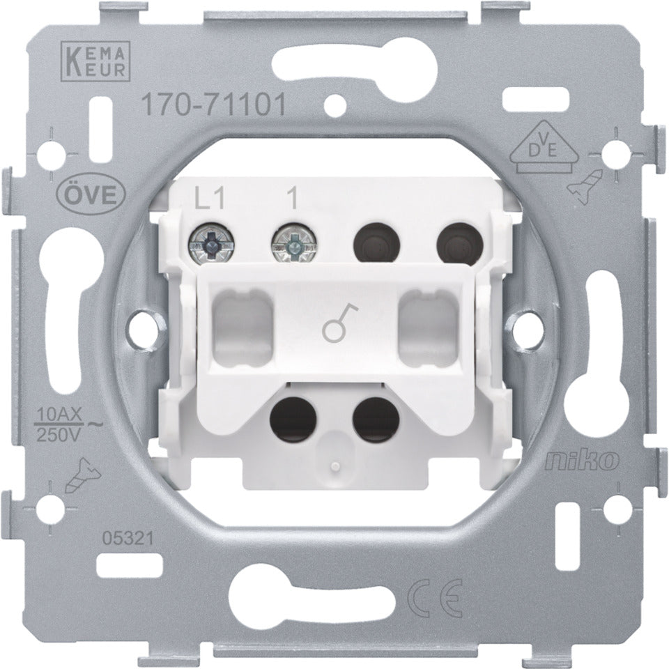 Base De Commutateur Monopolaire 10 AX 250V Avec Fixation Par Vis - 170-71101 [2 Pièces]