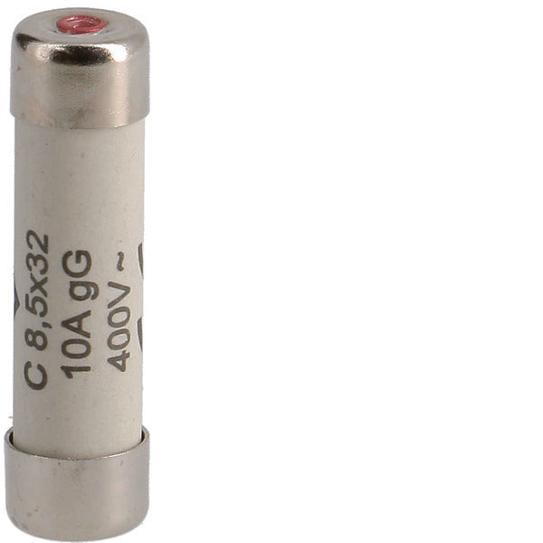 Fusible Cylindrique Hager 10A 400V 8.5x32mm Classe Gg - L8532C10 [10 Pièces]
