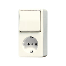 Jung Ap600 Interrupteur Prise Combiné Blanc - 676A