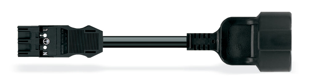 Câble D'adaptateur Wago Eca Avec Connecteur Schuko 2M Noir - 771-9993/406-201