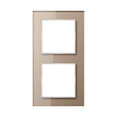 Jung A-Creation Cadre Double En Verre Capot Champagne - AC582GLCH