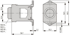 Eaton M22-Ivs Fixation Pour Rail Adaptateur - 216400