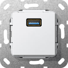 Gira Usb 3.0 Type A Genre Changeur Insérer Blanc - 568203