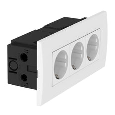 Module De Prise Triple 45 Unité Murale Blanc Pur - 6119414