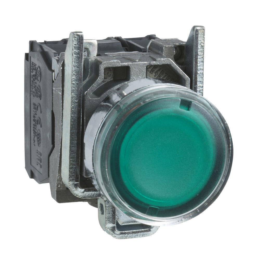 Schneider Electric XB4 Bouton Poussoir Éclairé Vert 250V - XB4BW3365