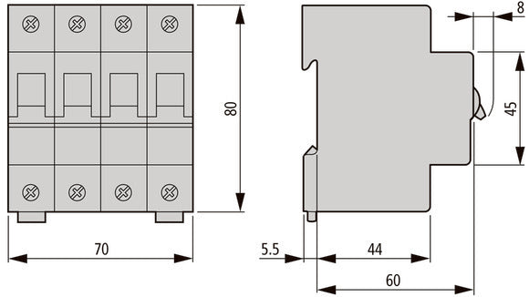 Eaton Faz 40A 3P+N B-Courbe Mcb Disjoncteur