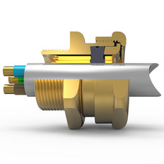 Hawke ATEX Brass Cable Gland M20 Nickel Plated - 421OM20MV