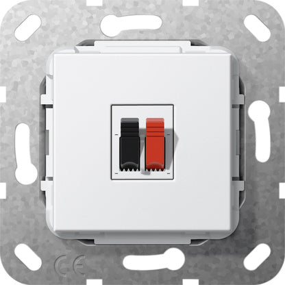 Gira Système 55 Prise De Connexion Pour Haut-Parleur Unique Blanche - 569203