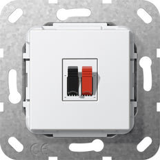 Gira Système 55 Prise De Connexion Pour Haut-Parleur Unique Blanche - 569203