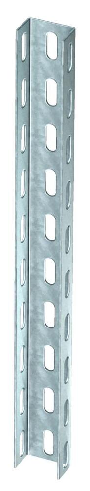 Perforated U Support Steel Profile 50x30x500mm Galvanized - 6342308