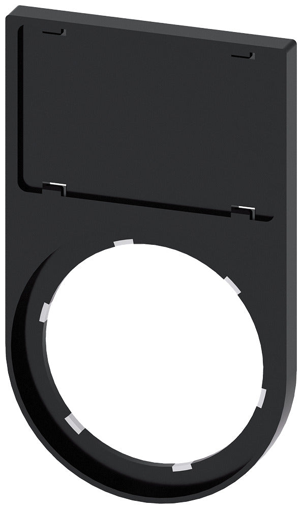 Siemens SIRIUS ACT Porte-Étiquette 17.5x27mm Noir - 3SU19000AS100AA0 [10 Pièces]