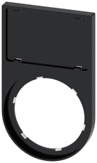 Siemens SIRIUS ACT Porte-Étiquette 17.5x27mm Noir - 3SU19000AS100AA0 [10 Pièces]
