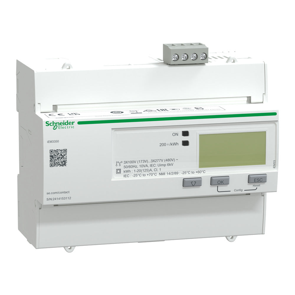 Schneider Electric IEM3350 125A Compteur D'Énergie Modbus - A9MEM3350