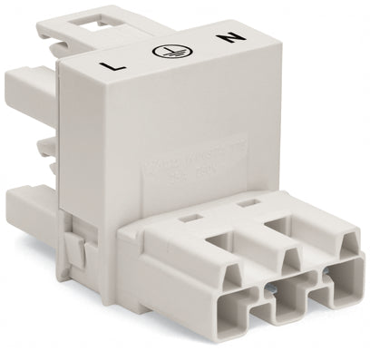 WAGO Connecteur De Distribution H À 3 Pôles Blanc - 770-684