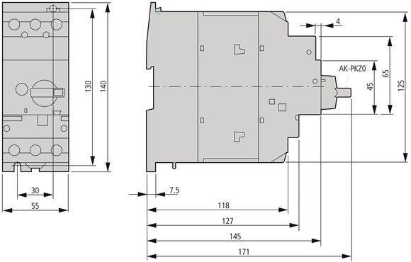 Disjoncteur De Protection De Moteur Eaton PKZM4-63 55-65A - 222413